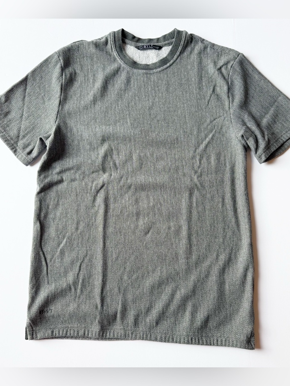 BYLT Basics Brushed Herringbone Box Tee Charcoal Large